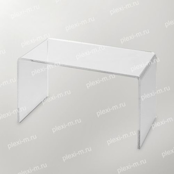 Подставка подиум из оргстекла П-образная 20х7х15 см, толщина 4 мм, PP-200070-150T4
