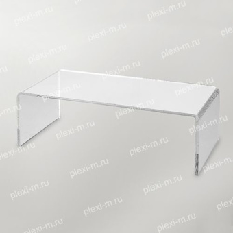 Подставка подиум из оргстекла П-образная 25х7х10 см, толщина 4 мм, PP-250070-100T4